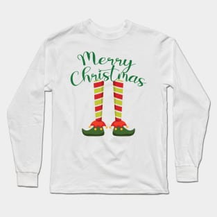 Merry Christmas Elf Long Sleeve T-Shirt